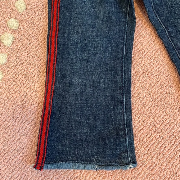 Janie and Jack Cropped Kick Hem Jeans Red Taping NWT - Picture 3 of 8